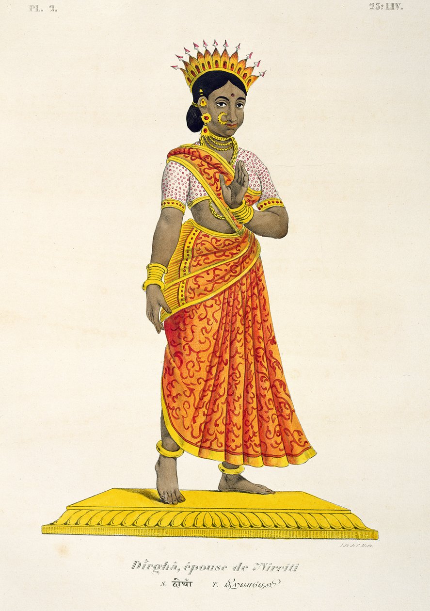 Dirgha moglie di Nirriti, inciso da C. de Motte (1785-1836) da French School