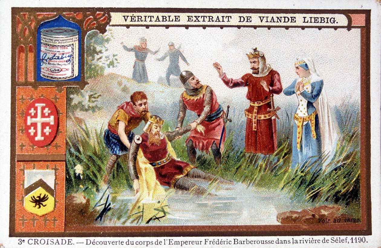 Scoperta del corpo di Federico Barbarossa nel fiume Selef da French School