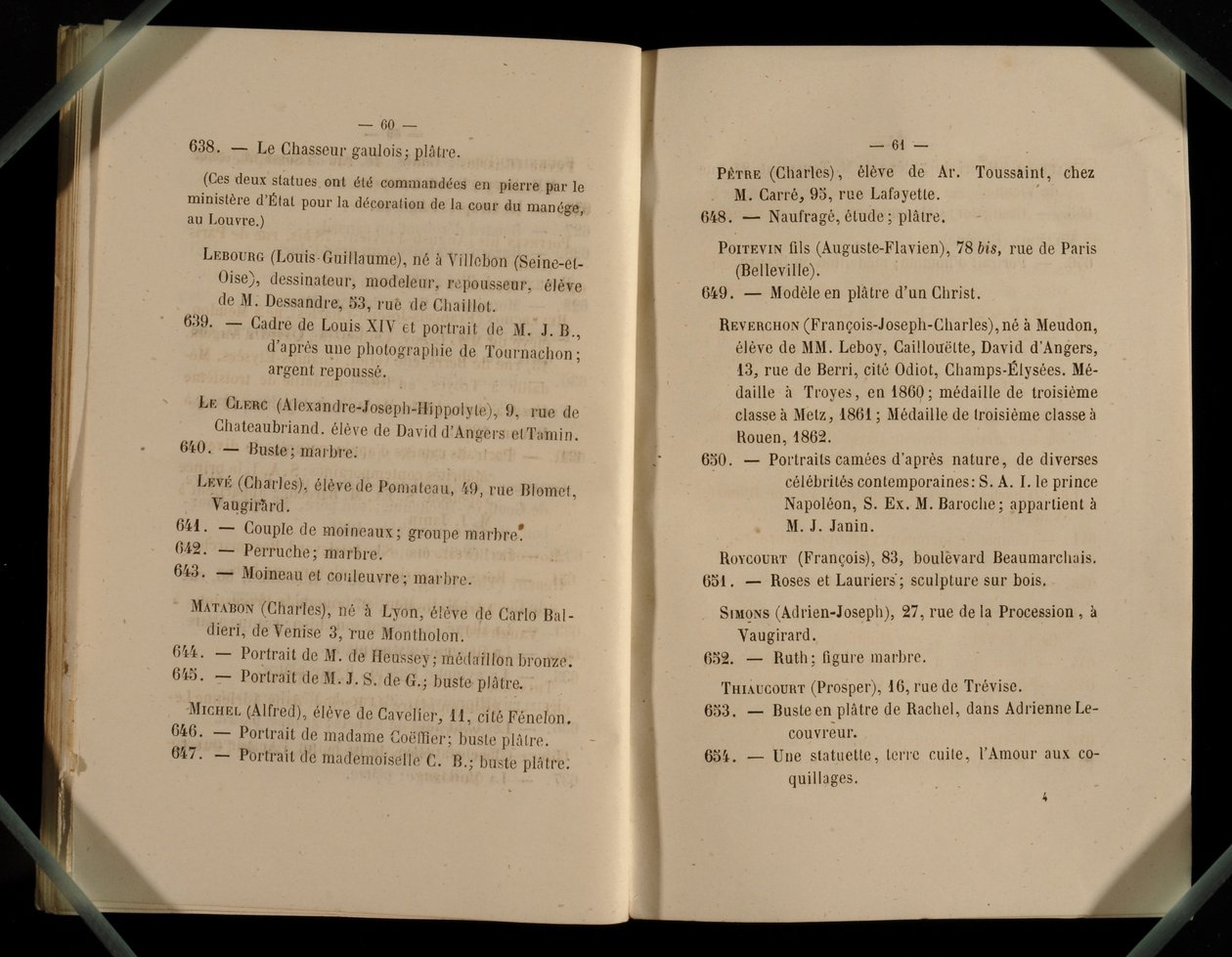 Doppia pagina dal Salon des Refusés, 1863 da French School