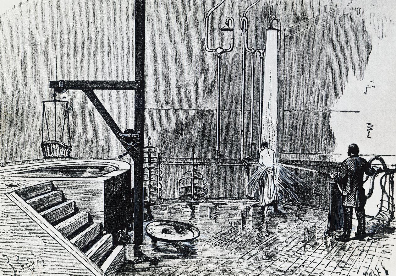 Stabilimento di idroterapia del Dr Duval nel quartiere Chaillot, Parigi da French School