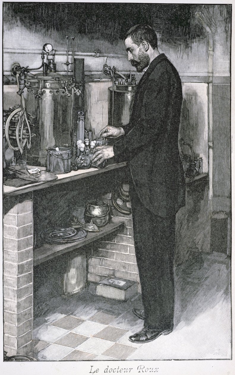 Dr. Pierre Emile Roux (1853-1933) da La Revue Illustrée, 1 ottobre 1894 da French School
