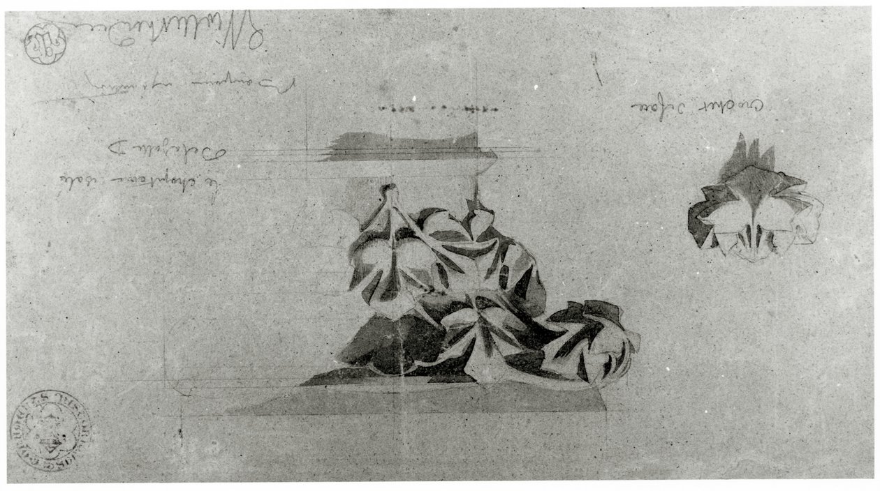 Disegno per il restauro di Notre Dame da French School