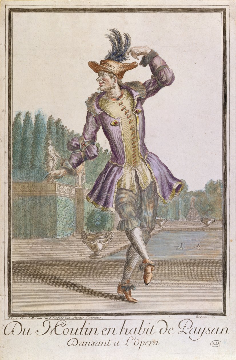 Du Moulin in costume da contadino per un balletto all
