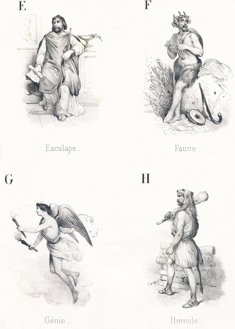Esculapio, Fauna, Genio, Ercole da French School