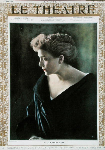 Eleonora Duse, illustrazione sulla copertina della rivista 