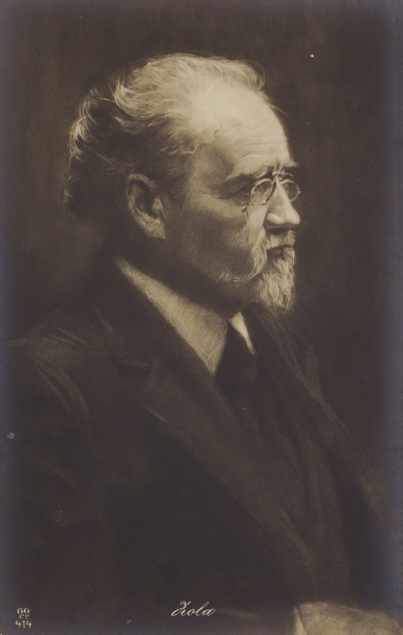 Emile Zola (1840-1902), romanziere, giornalista e drammaturgo francese (litografia) da French School