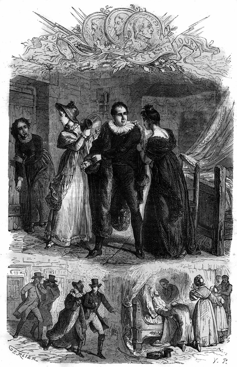 Emilie de Lavalette, conosciuta come Madame de la Valletta, fece fuggire suo marito Antoine Marie Chamans, conte di Lavalette, dalla Conciergerie durante la rivoluzione. Incisione in 