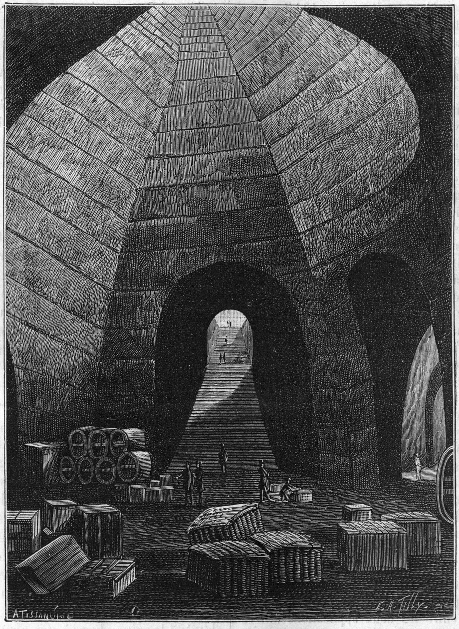 Ingresso nelle cantine della casa di Champagne Theophile Roederer fondata a Reims nel 1864 da French School