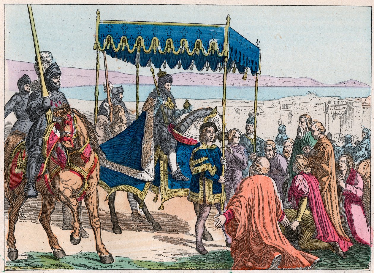 Ingresso di Carlo VIII (1470-1498) a Napoli da French School