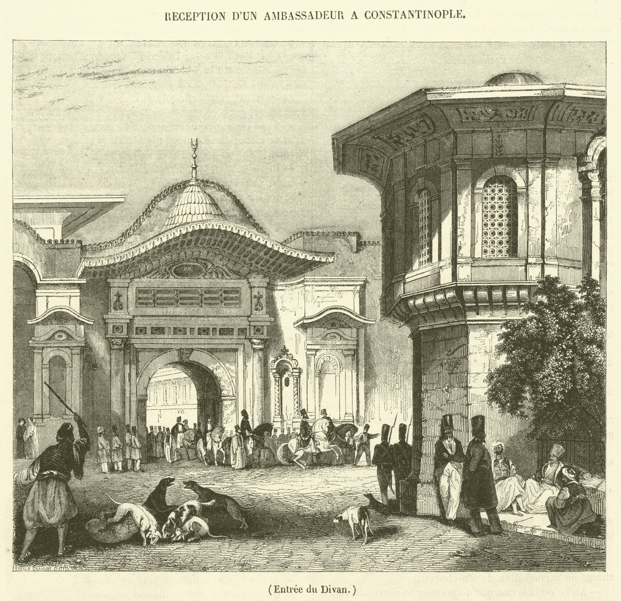 Ingresso del Divan (incisione) da French School