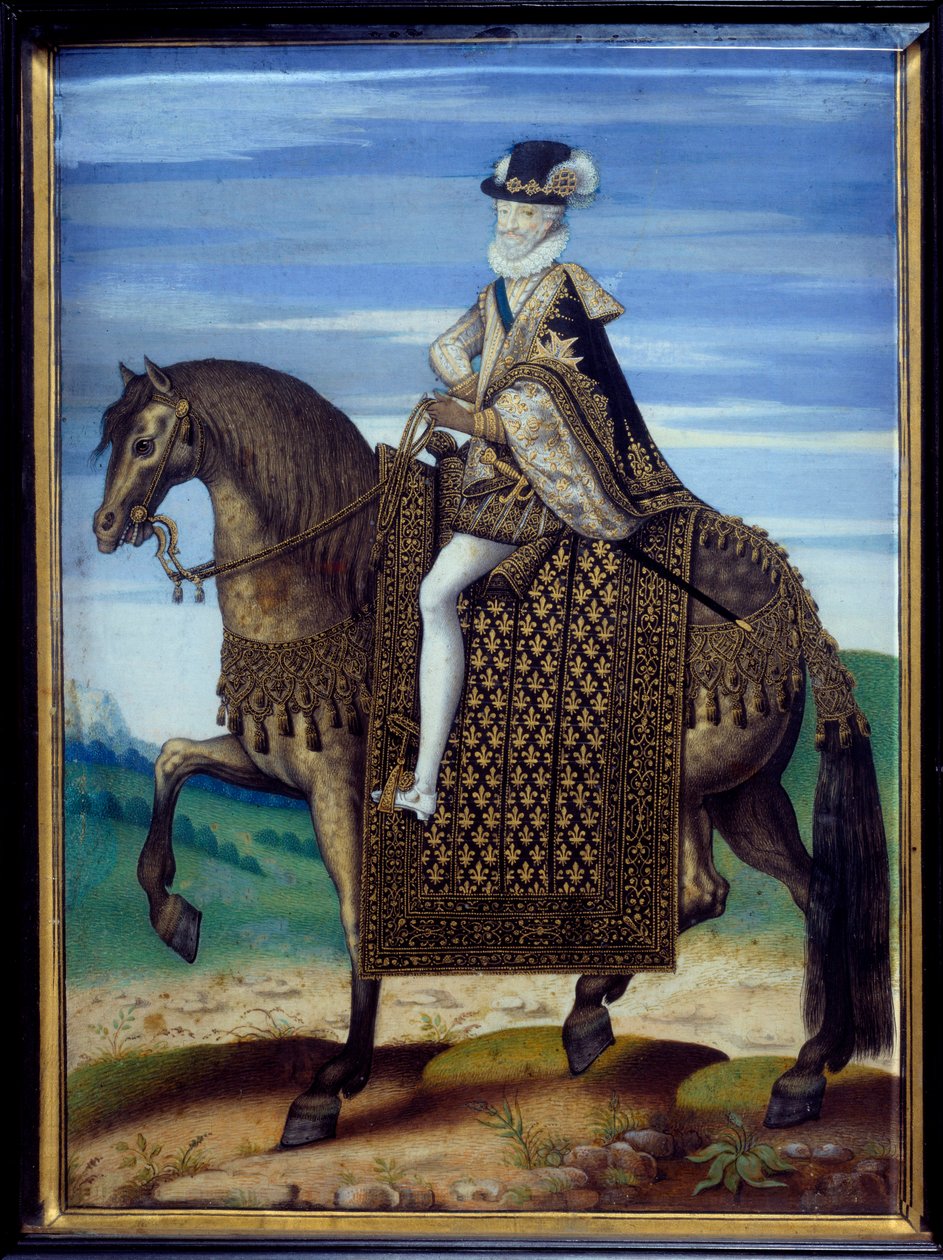 Ritratto equestre di Enrico IV (1553-1610) da French School