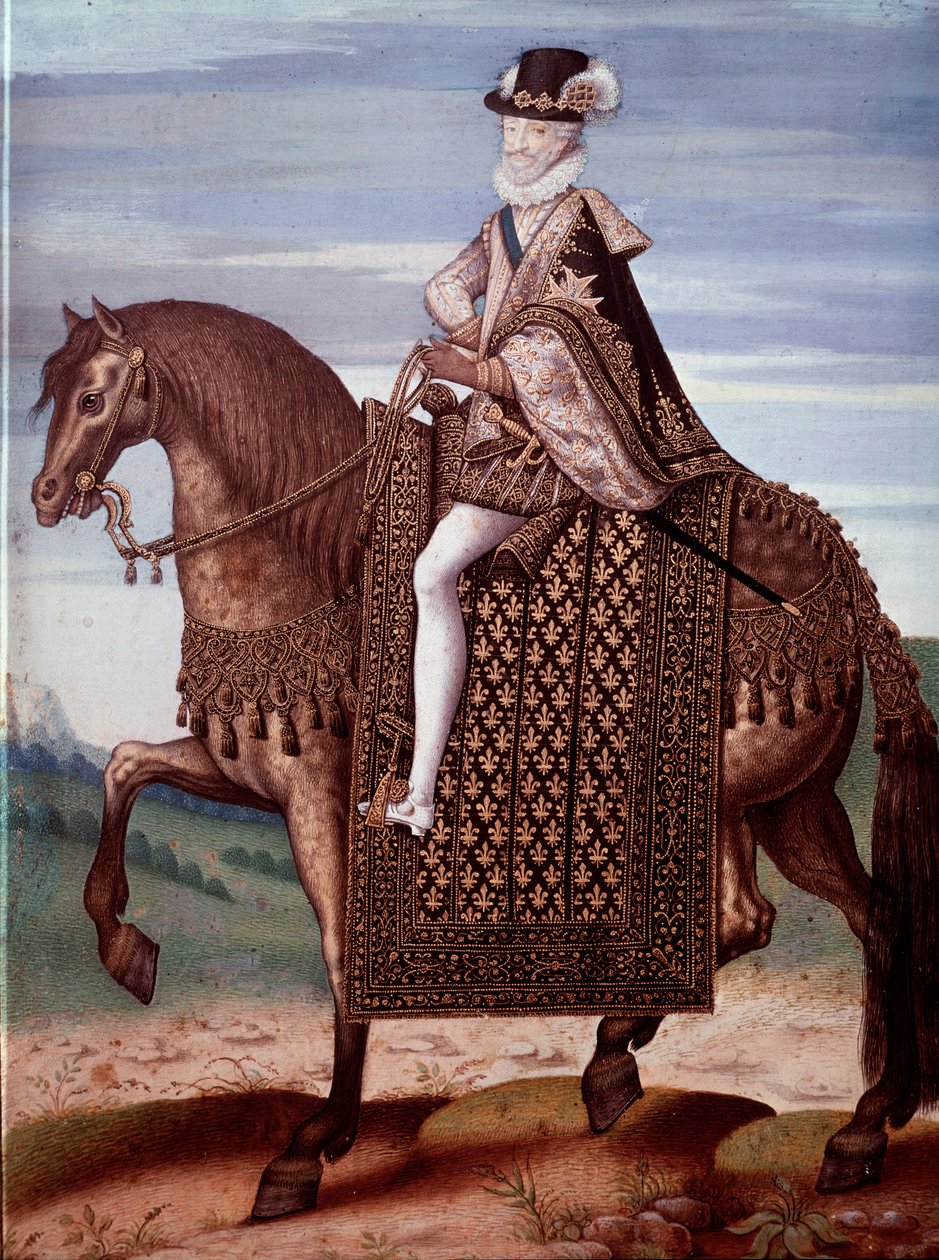 Ritratto equestre di Enrico IV, Re di Francia. Dipinto anonimo da French School