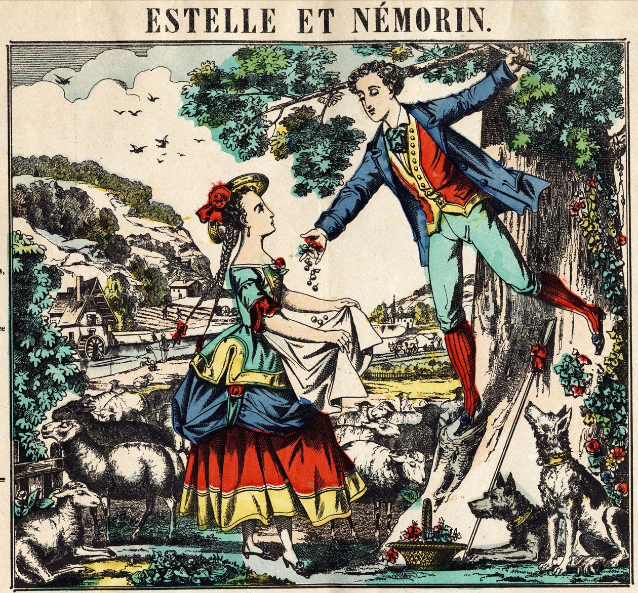 Estelle e Nemorin. Immagine di Epinal da French School