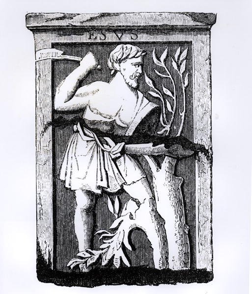 Esus, il grande dio della natura, illustrazione da Science and Literature in the Middle Ages and Renaissance, scritto e inciso da Paul Lacroix, 1878 da French School