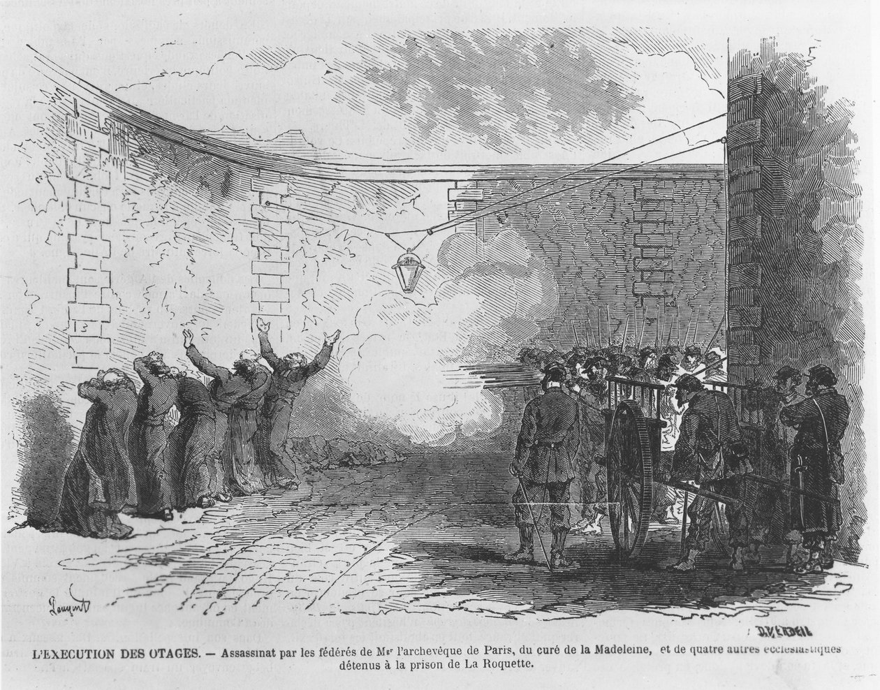 Esecuzione di Georges Darboy, 24 marzo 1871 (incisione) da French School