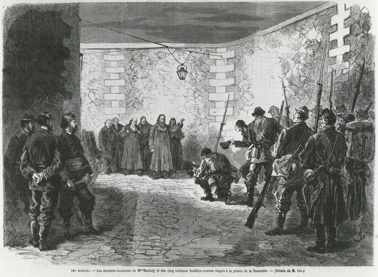 Esecuzione di Georges Darboy, 24 marzo 1871 (incisione) da French School