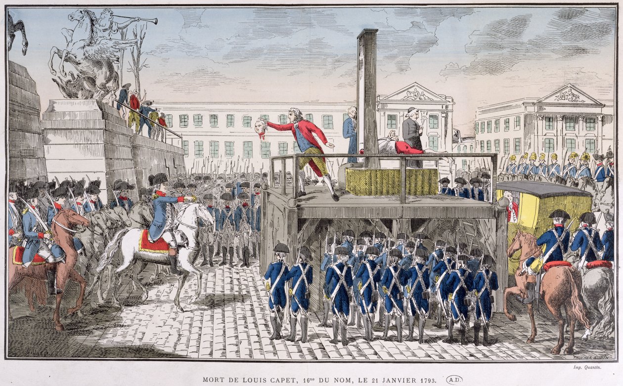 Esecuzione di Luigi XVI (1754-93) 21 gennaio 1793 da French School