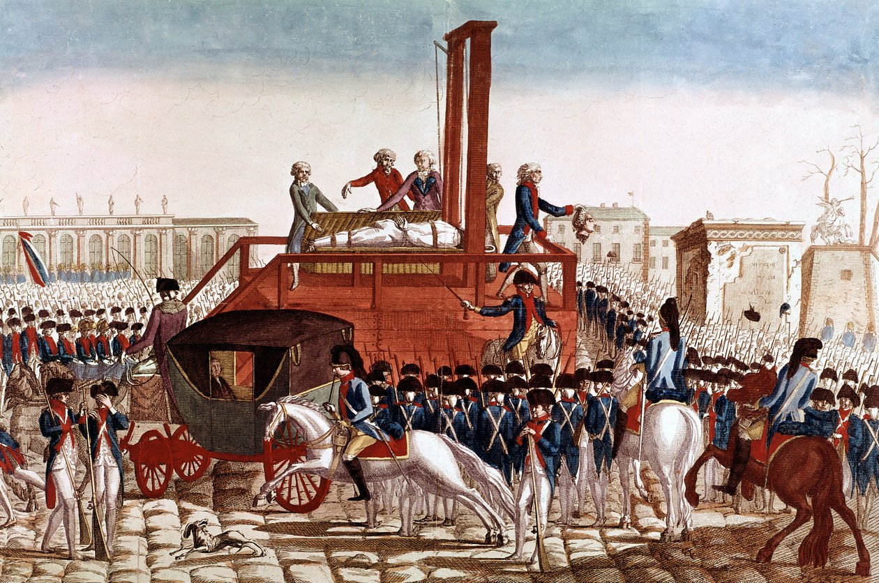 Esecuzione di Luigi XVI di Francia, 21 gennaio da French School