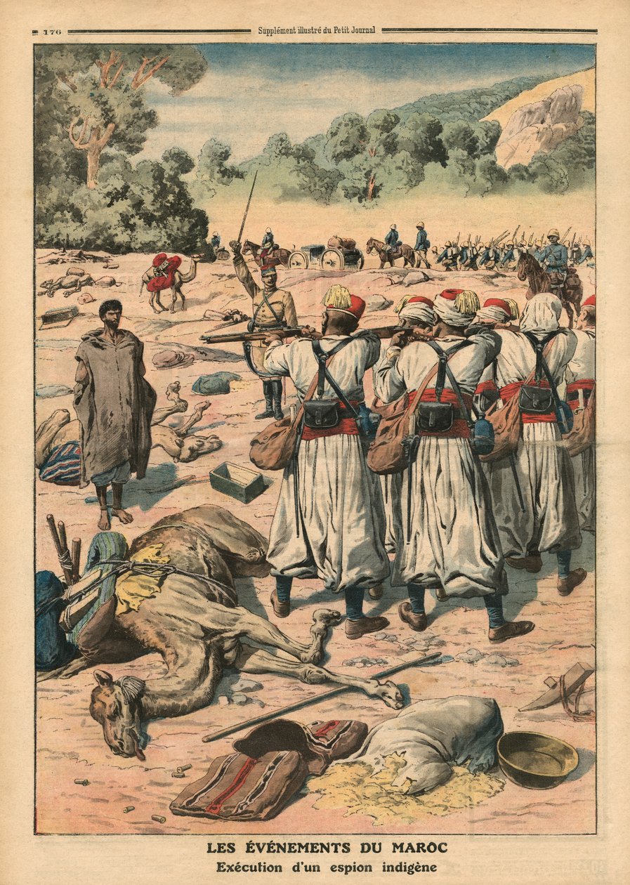 Esecuzione di una spia marocchina, illustrazione da 