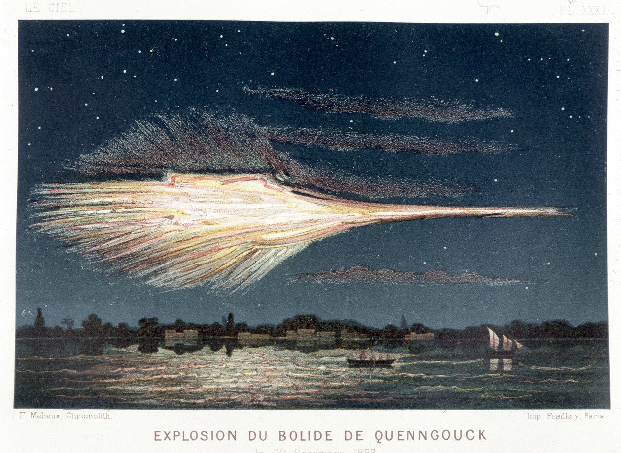 Esplosione del bolide di Quenngouck (meteorite) il 27 dicembre 1857 - in 