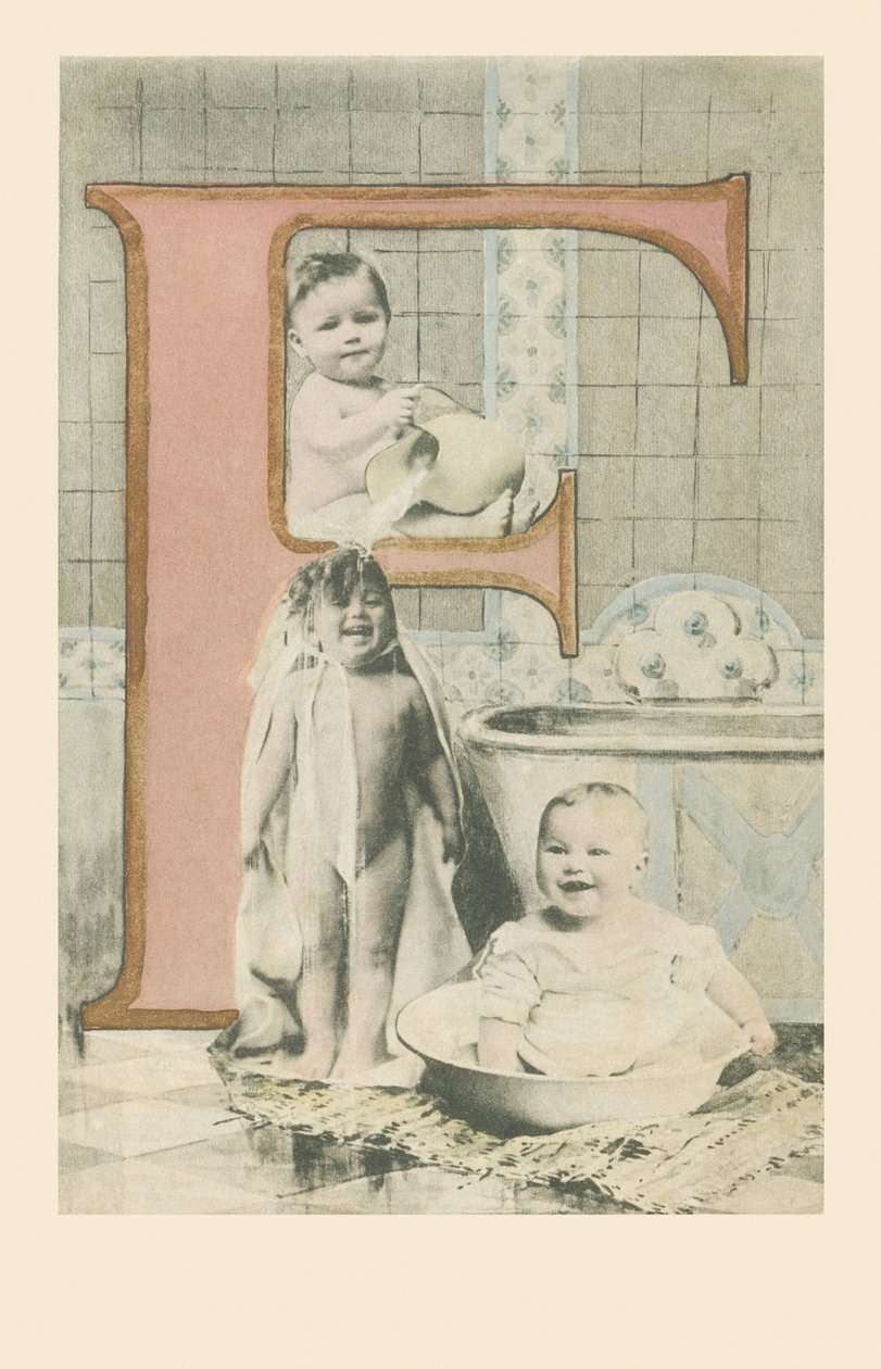 Tre bambini nel bagno da French School