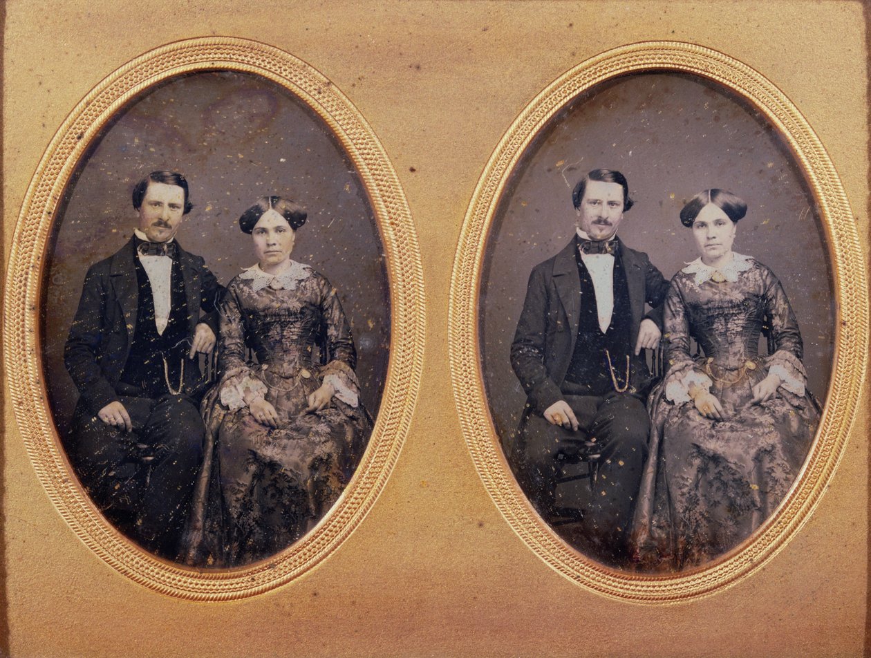 Gruppo familiare, c.1840 (dagherrotipo) da French School