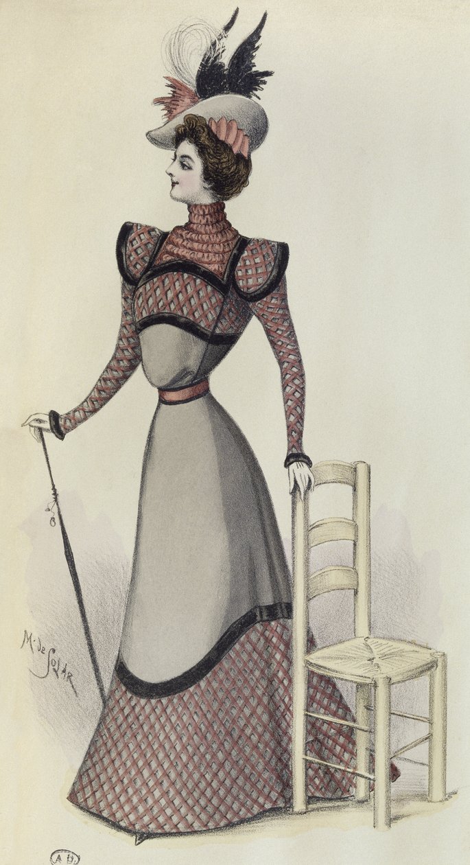 Tavola di moda, illustrazione da La Nouvelle Mode, 1897 da French School