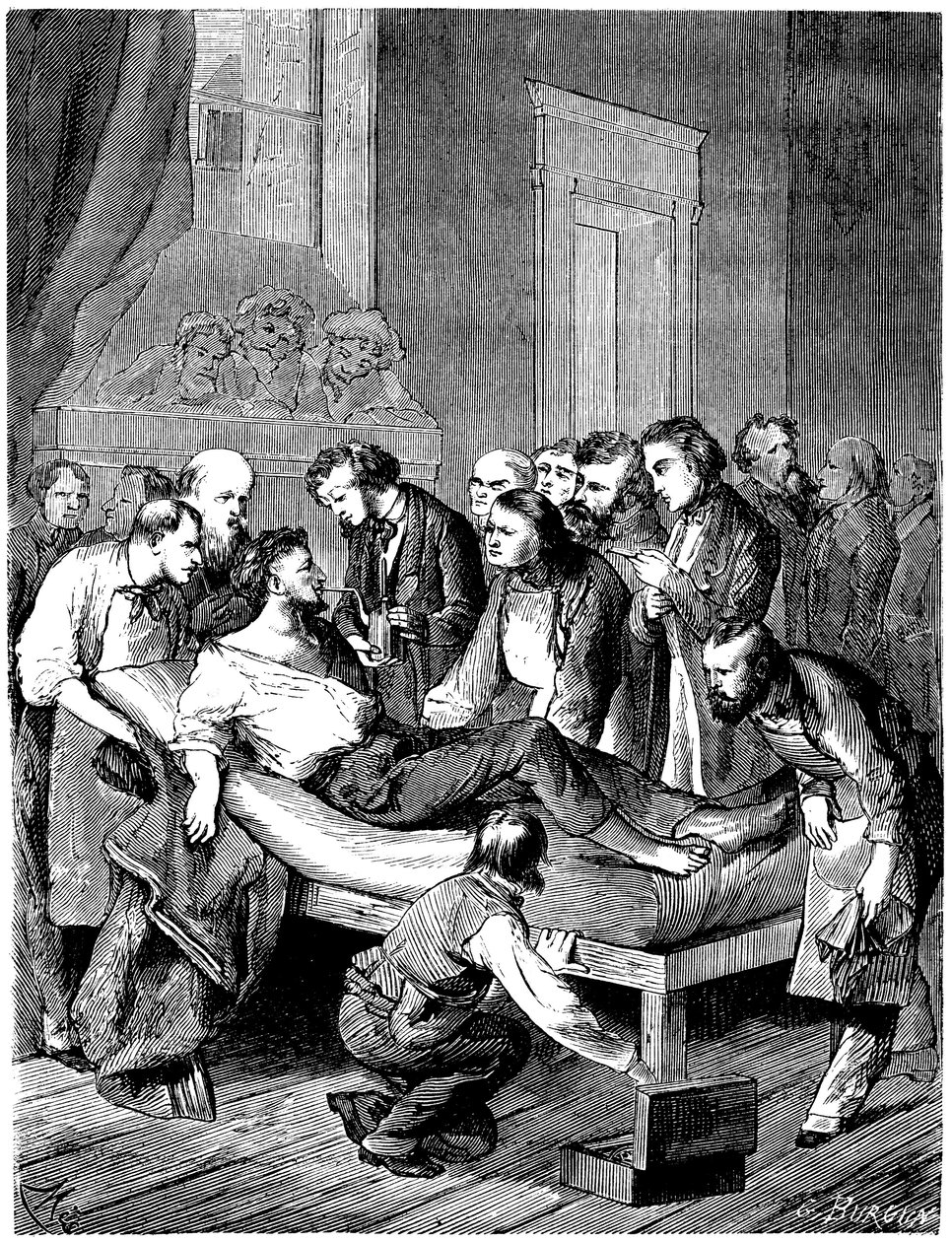 Prima operazione chirurgica con anestesia eterea al Boston Hospital, eseguita il 16 ottobre da French School
