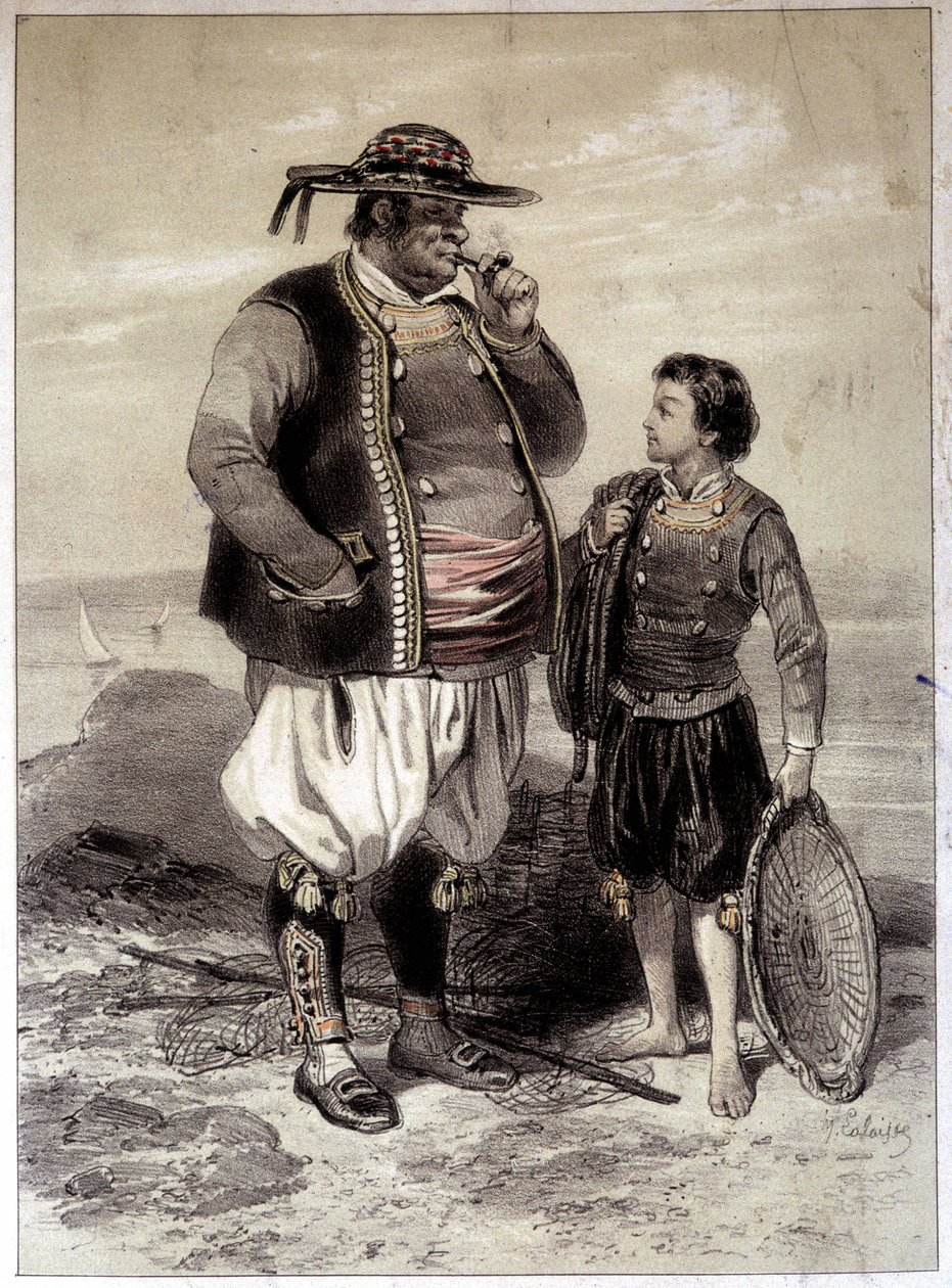 Pescatori di Douarnenez, c. 1855 da French School