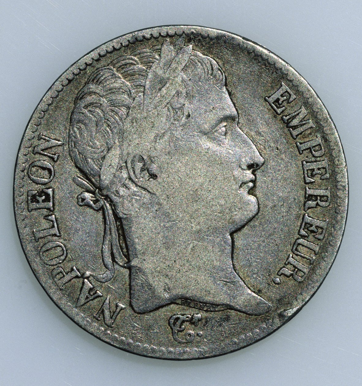 Moneta da cinque franchi, con testa di Napoleone (1769-1821) 1811 (recto) da French School