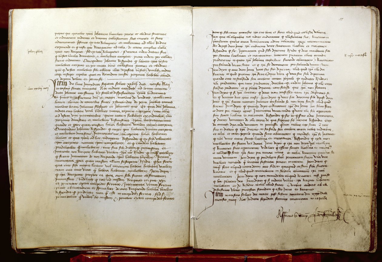 Folio 108 dal Processo di Ricaduta di Giovanna d