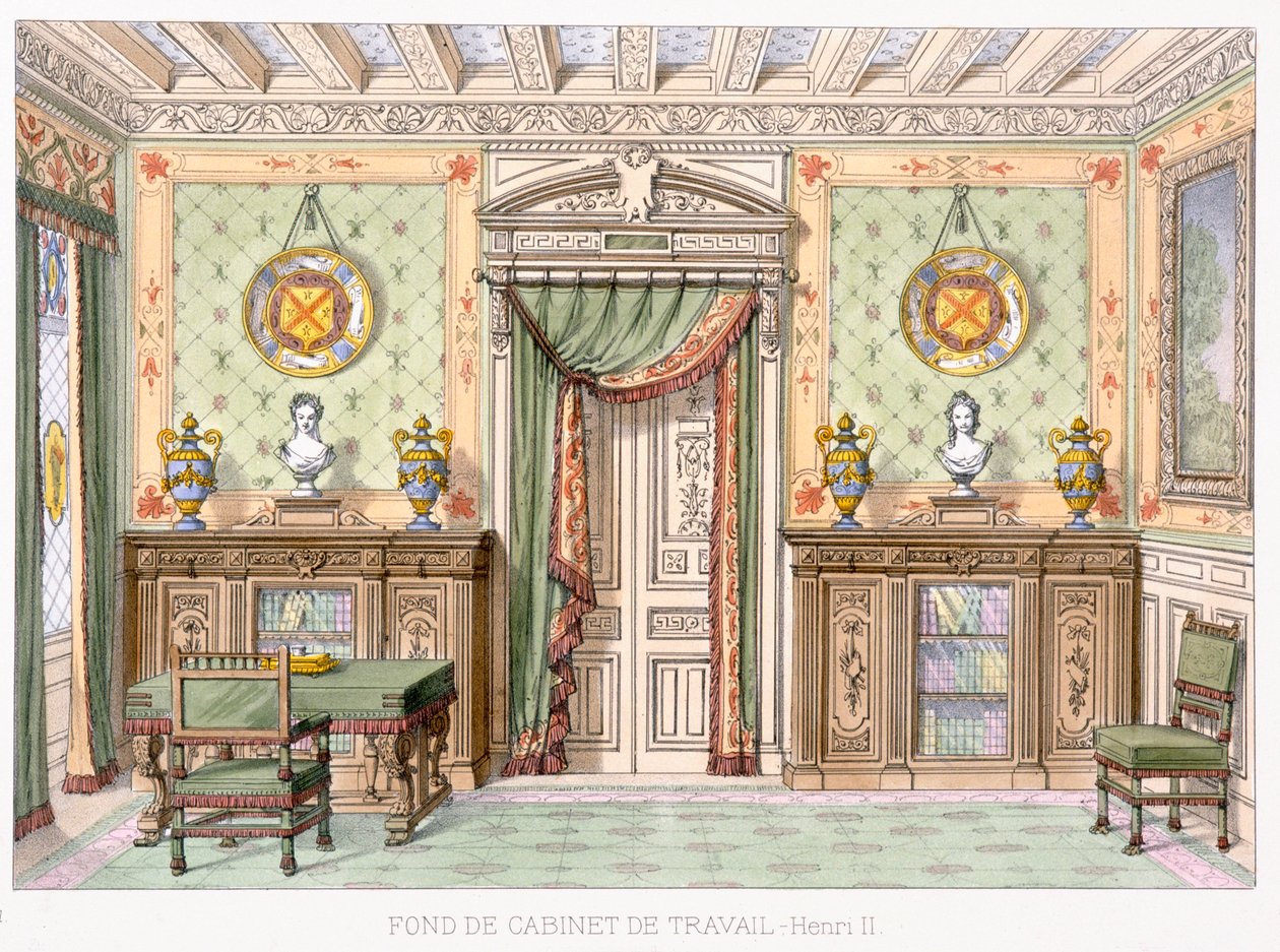 Fonde de cabinet de travail in stile di Enrico II da Le Garde-Meuble da French School