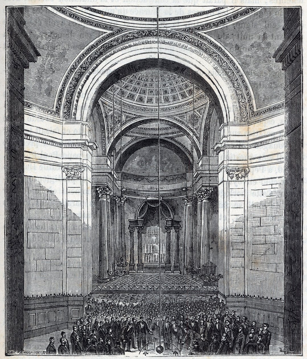 Pendolo di Foucault - Pendolo di Foucault nel Pantheon, Parigi da French School