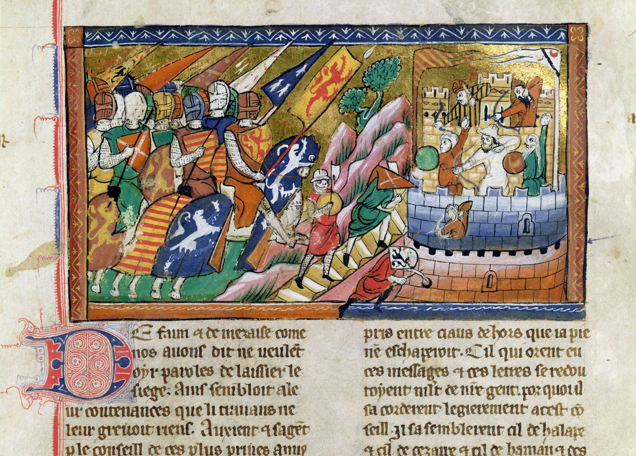 Fr 9084 f.53 Un esercito inglese che attacca un castello, dalla 