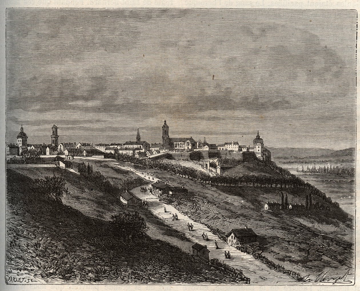 Francia, Champagne-Ardenne, Haute-Marne (52), Langres - incisione in 