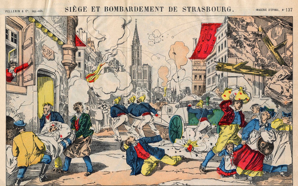 Guerra franco-prussiana (1870-1871), il 23 agosto 1871, Strasburgo fu bombardata e dovette arrendersi il 28 settembre da French School