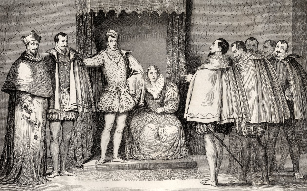 Francois II (1544-60) dice ai deputati parlamentari che il Duca di Guisa e il Cardinale governeranno lo Stato, da 