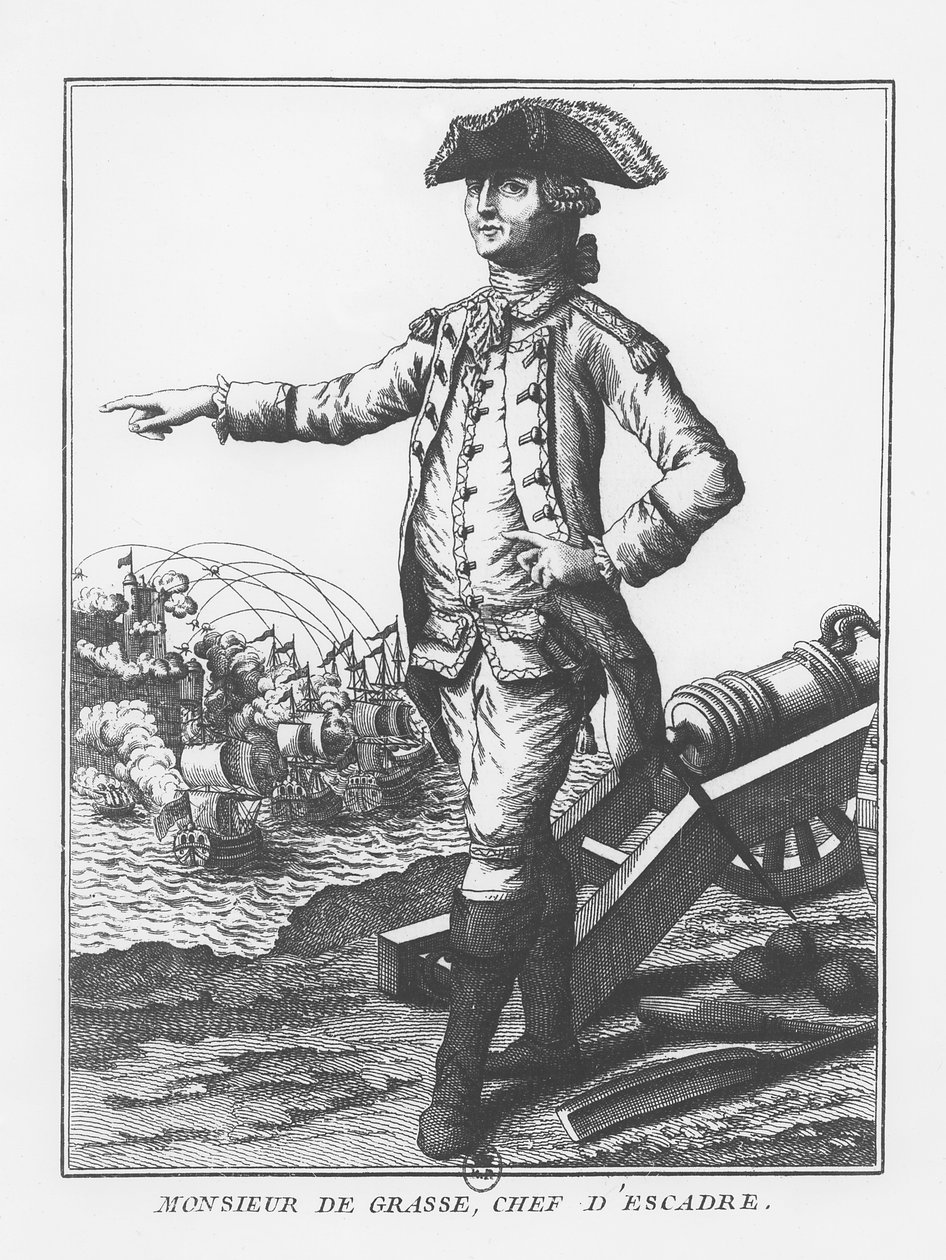 François-Joseph Paul, Conte di Grasse (incisione) da French School