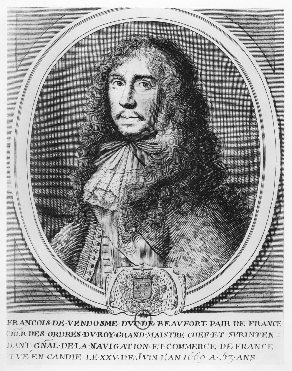 Francesco di Borbone, Duca di Beaufort (incisione) da French School