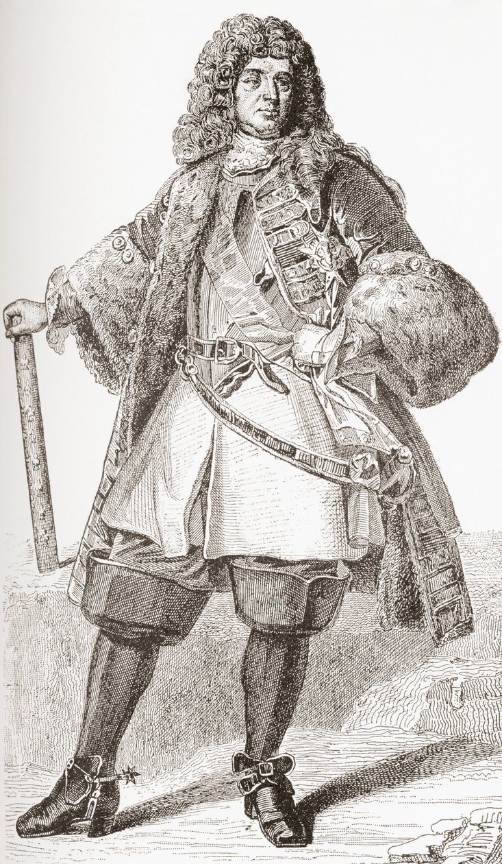 François de Neufville, 2º duca di Villeroy, 1644-1730. Soldato francese. Da Les Heures Libres pubblicato nel 1908. da French School