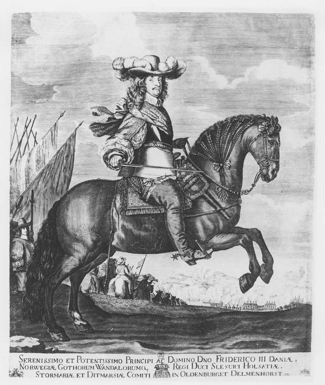Federico III di Danimarca e Norvegia (incisione) da French School