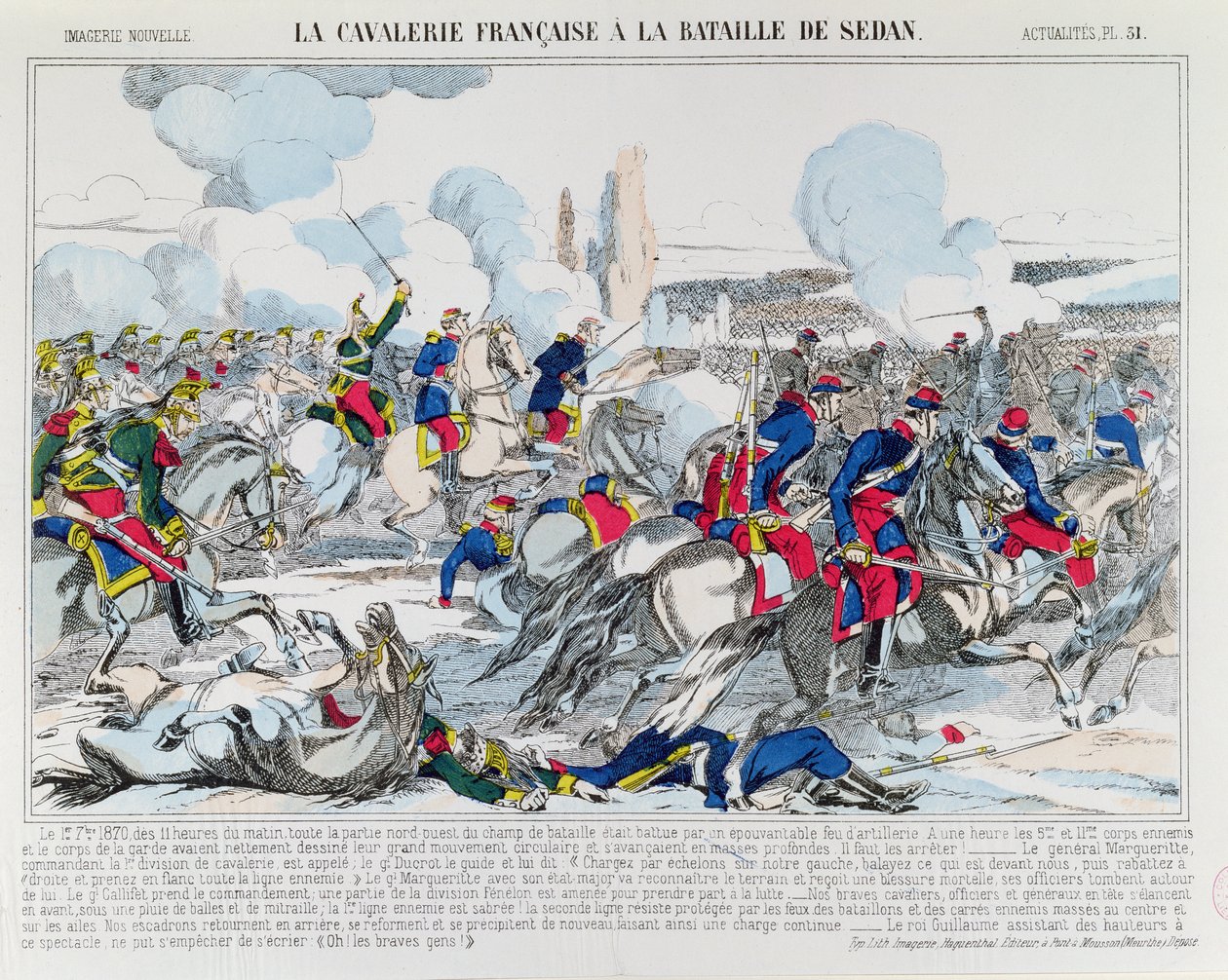 Truppe di cavalleria francesi nella battaglia di Sedan, 1 settembre 1870 da French School
