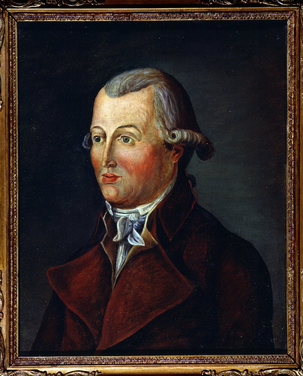 Rivoluzione francese: Ritratto del libraio e editore del Journal de Versailles Blaizot che pubblicò i resoconti degli Stati Generali. Dipinto della scuola francese. XVIII secolo da French School