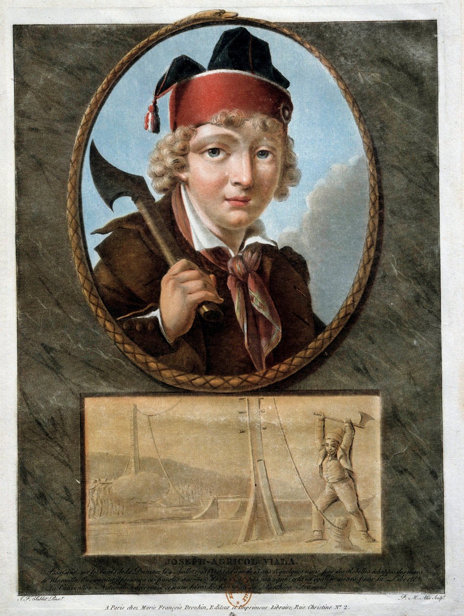 Rivoluzione francese: ritratto del giovane Joseph Agricol Viala da French School