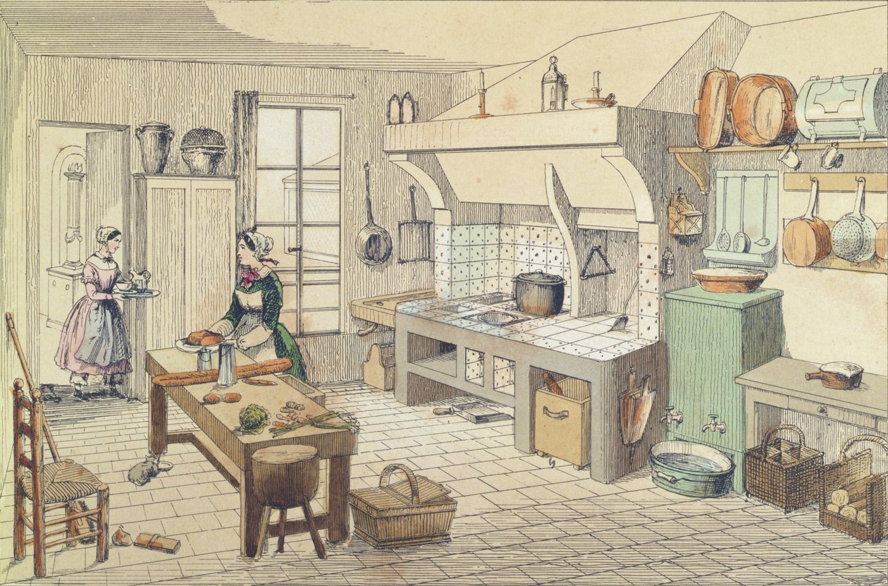 Cucina francese della metà del XIX secolo da French School