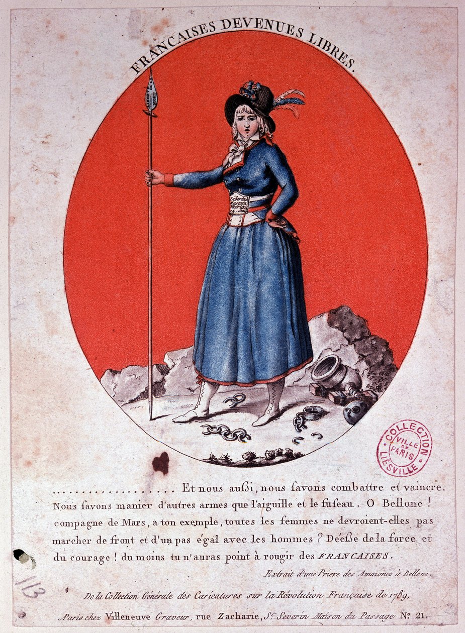 Gli uomini francesi divennero liberi nel 1789 - incisione, Carnavalet. da French School