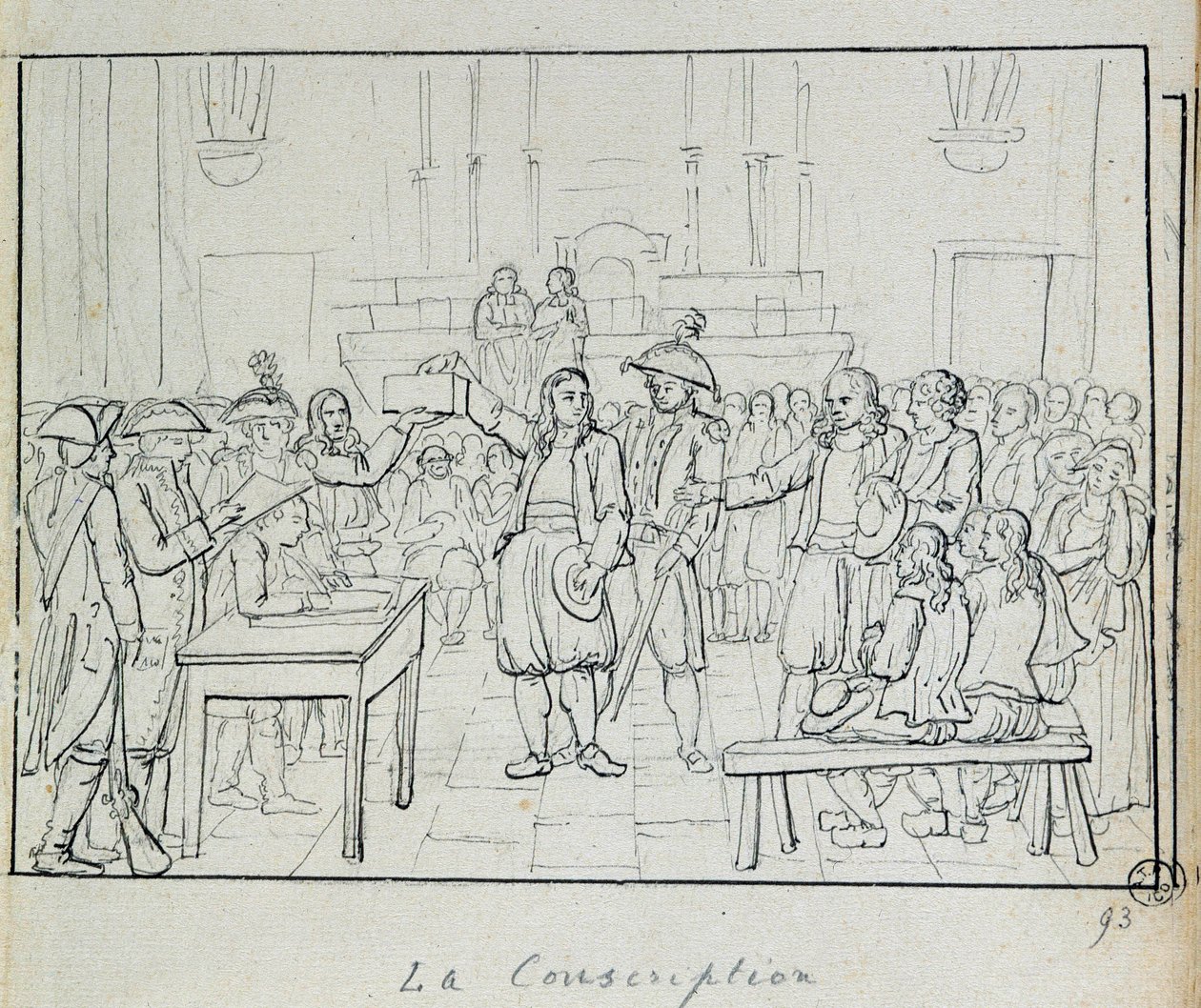 Rivoluzione francese: scena di coscrizione in Bretagna nel 1793. Parigi, Museo Carnavalet da French School