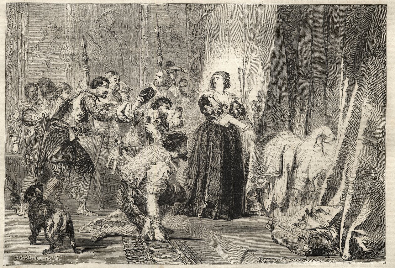 Fronde - Il popolo chiede di vedere il re: Parigi, Palais Royal, 9 febbraio 1651 - Fronde: nella notte del 9 febbraio 1651, al Palais Royal, Anna d