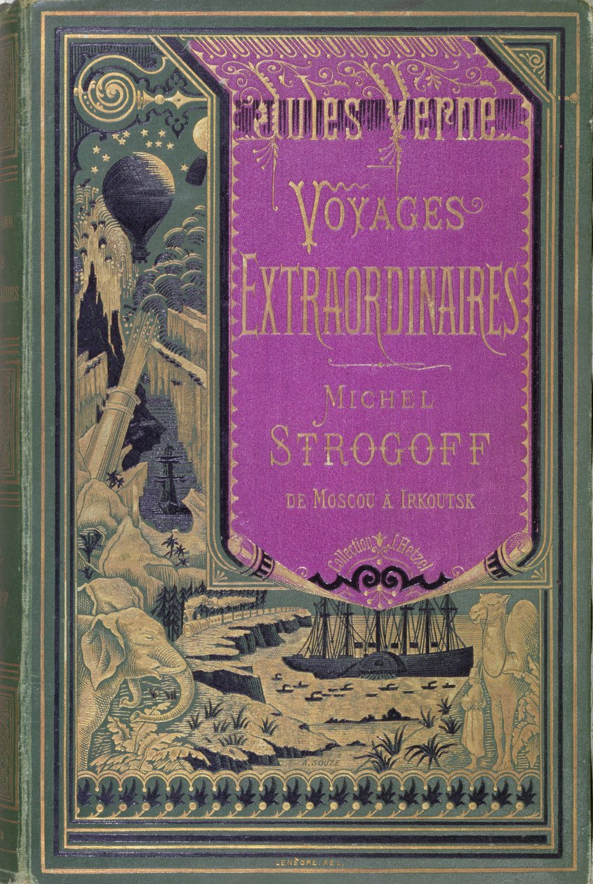 Copertina di Michel Strogoff di Jules Verne, 1876 da French School