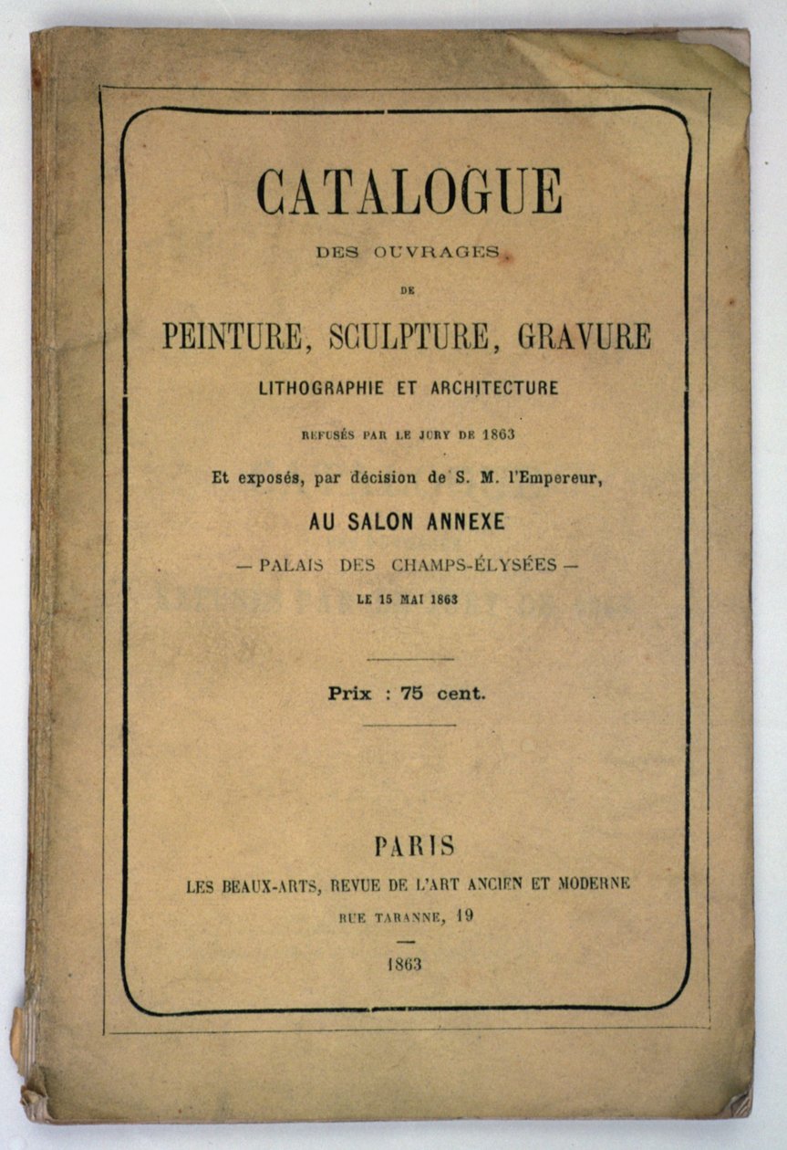 Copertina del catalogo per il Salon des Refusés, 1863 da French School